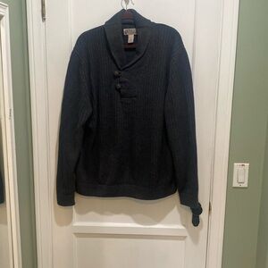 Duluth Trading Co Men's Sweater Infantry Shawl Collar Cotton Wool  Sz 2xl